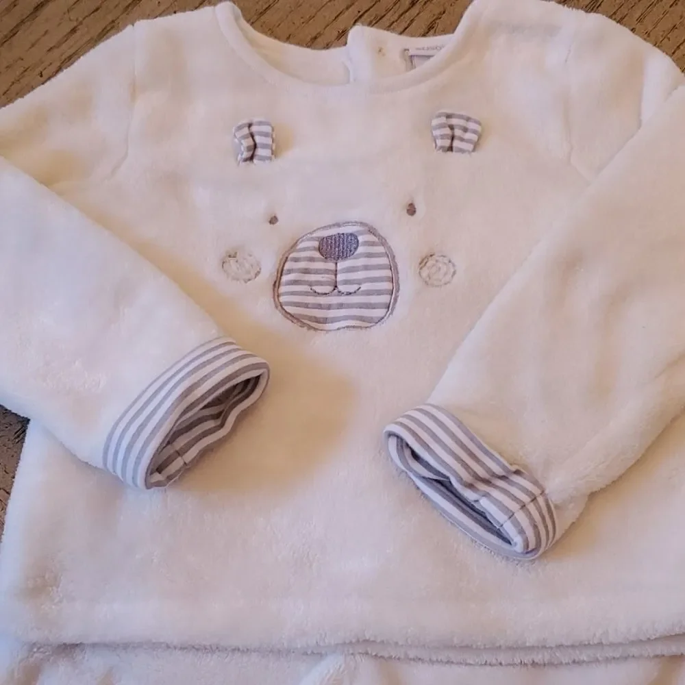 24 month boys cozy teddy bear sweater and pants